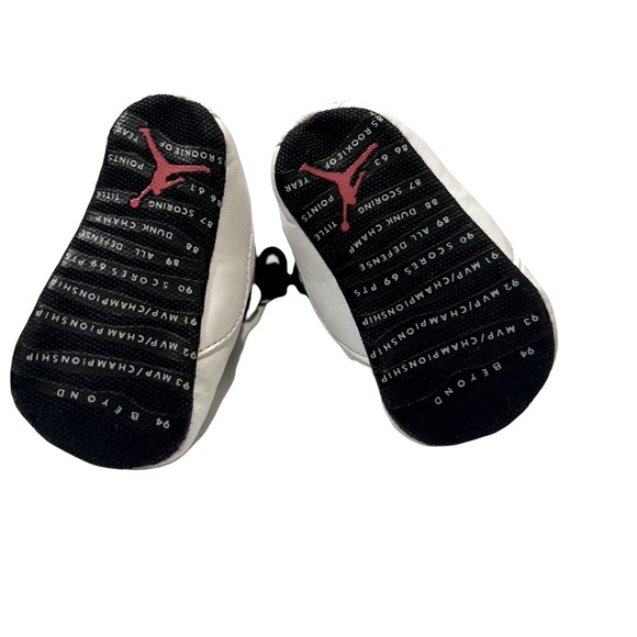 Rare Gently Used Nike Air Jordan Retro 10x Crib Shoes White, Black & Gray - Picture 4 of 4